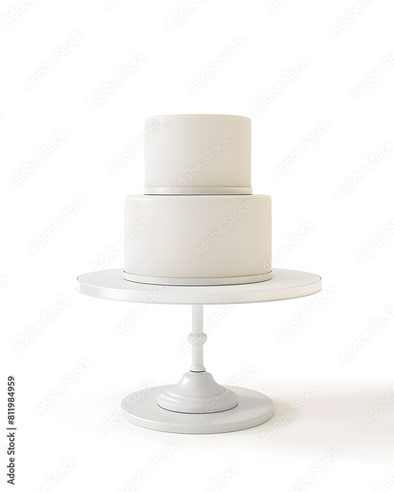 White pure two tier cake mock up front view isolated on white background. White pure two tier cake mock up front view isolated on white background.