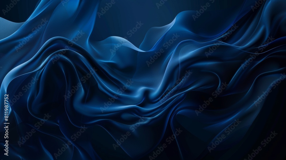 Obraz premium Dark Blue Abstract Background for Desktop Wallpaper Generative AI