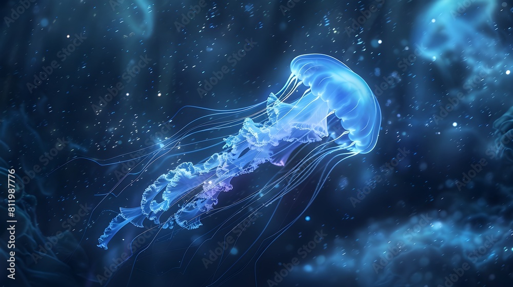 Obraz premium Glowing Jellyfish