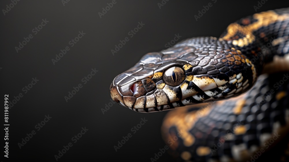 Snake on a coloured background with space for your text Snake on a coloured background with space for your text