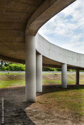 The ramp of the grade-separated road junction.