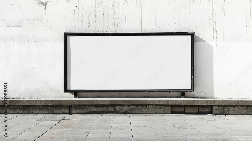 Advertisement Board Mockup on White Background for Business Presentations Generative AI Advertisement Board Mockup on White Background for Business Presentations Generative AI