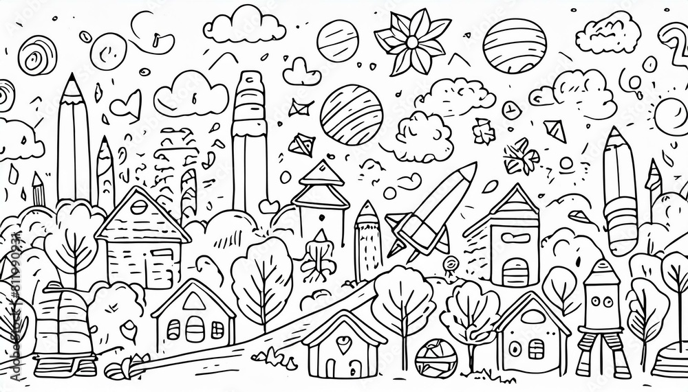 pattern with houses pattern with houses