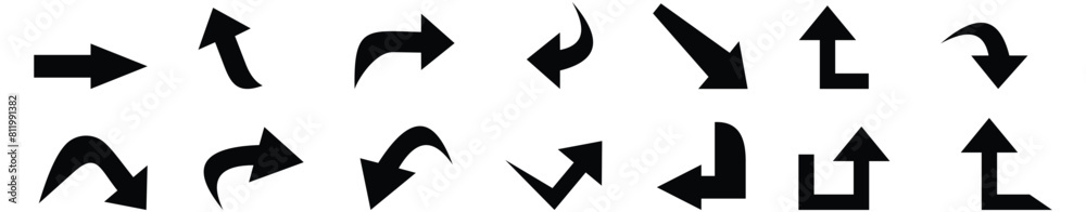 arrow icons set, pointing up, down, left and right icon. arrow icons set, pointing up, down, left and right icon.