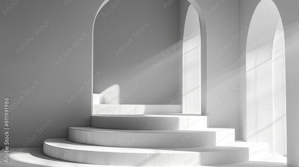 Modern Podium on White Background for Presentation Generative AI Modern Podium on White Background for Presentation Generative AI