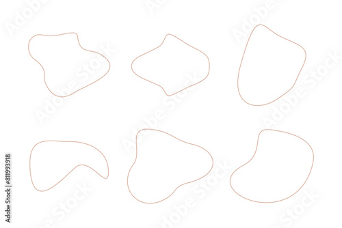 Wallpaper Mural Blobs Abstract Fluid Linear shape set Abstract black shapes Liquid shape elements Random outline fluid shapes. Torontodigital.ca