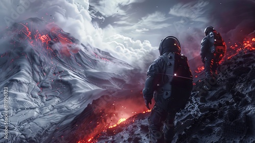 Daring Ascent into the Fiery Heart of an Erupting Volcano Climbers Confronting Nature s Untamed Fury