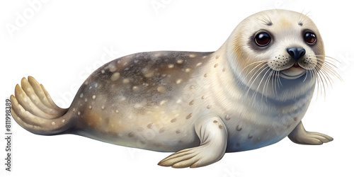 harp seal on transparent background