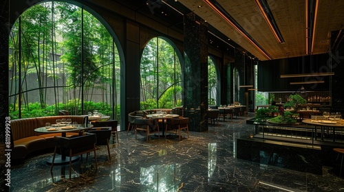 Luxury restaurant hall
