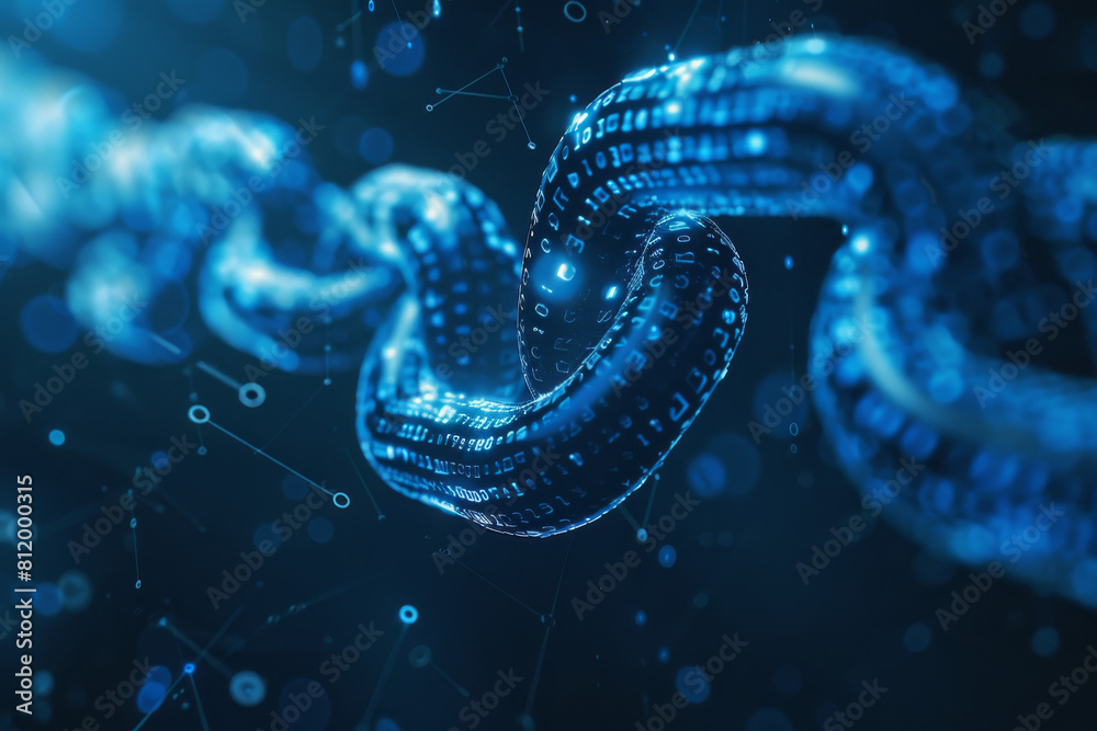 A chain with numbers on it including the numbers 1 through 9 A chain with numbers on it including the numbers 1 through 9