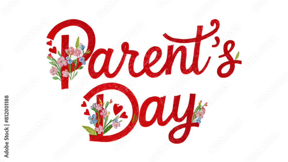 Parent's Day isolated on transparent background, Generative ai.