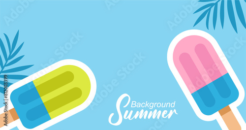Ice cream seamless pattern. Ice cream background. summer background Illustration.