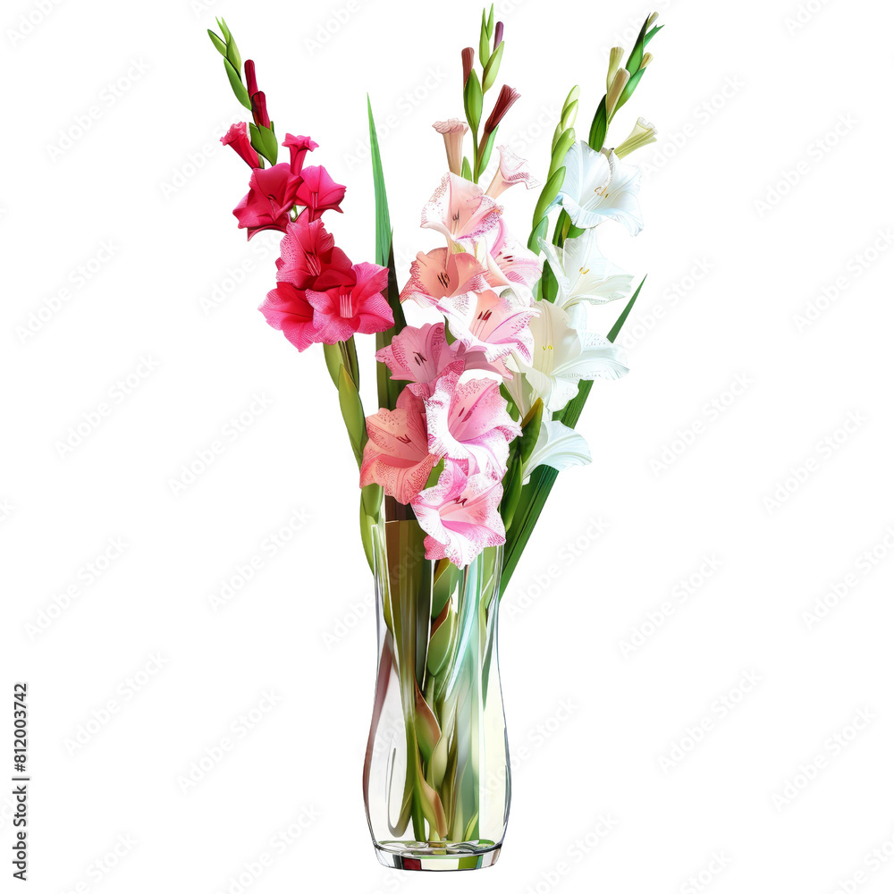 Elegant Gladiolus and Snapdragon Mixed Flower Vase, Ideal for Events and Home Decoration Elegant Gladiolus and Snapdragon Mixed Flower Vase, Ideal for Events and Home Decoration