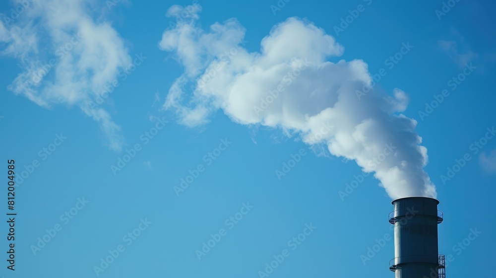 Air pollution smog from a industrial factory, Smoke billows from a factory chimney, Factory pipe Air pollution smog from a industrial factory, Smoke billows from a factory chimney, Factory pipe