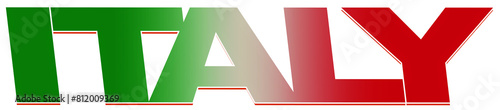 
Italy, creative concept text design, illustration 