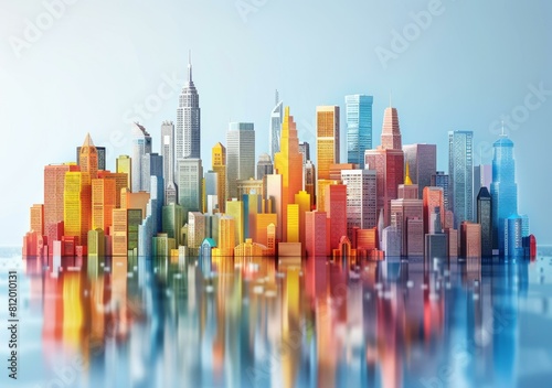 A Multicolored Cityscape of New York City