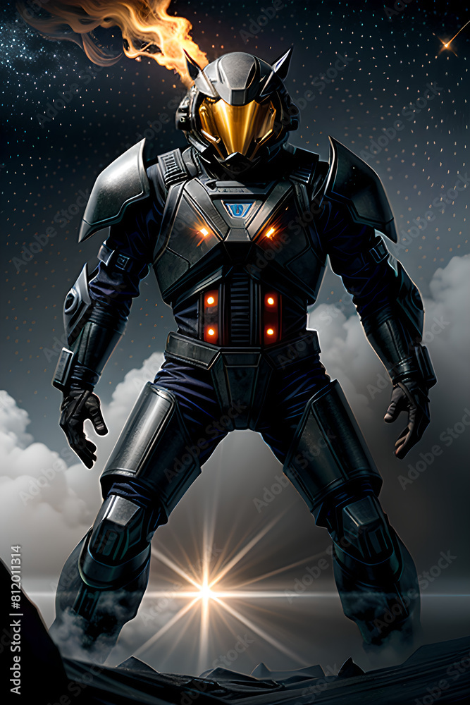 Fototapeta premium AI, Man in space