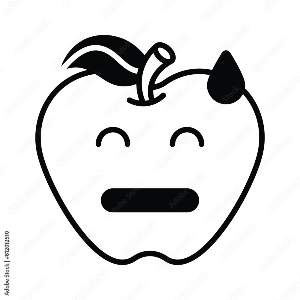 Embarrassed, guilty, worried emoji vector design, isolated on white background Embarrassed, guilty, worried emoji vector design, isolated on white background