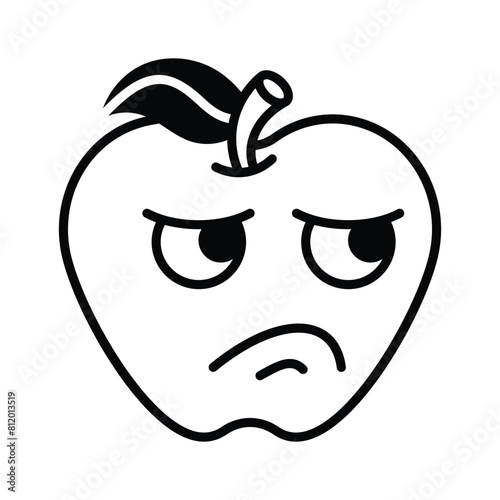 Disgusted emoji vector design, customizable unique vector