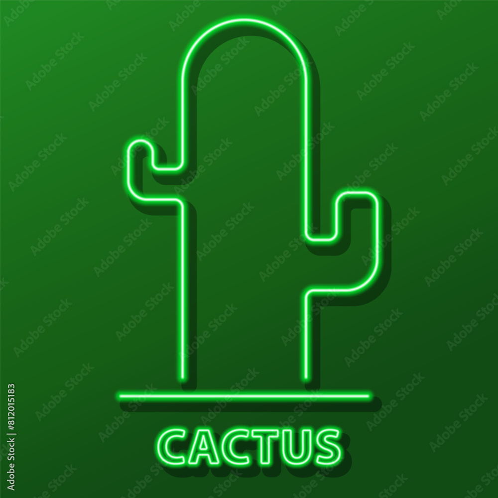 cactus neon sign, modern glowing banner design, colorful modern design trend. Vector illustration. cactus neon sign, modern glowing banner design, colorful modern design trend. Vector illustration.