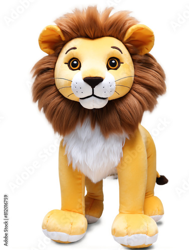 lion plush doll stuffed toy isolated transparent background png .png
