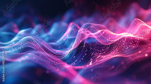 Vibrant Digital Waves Background