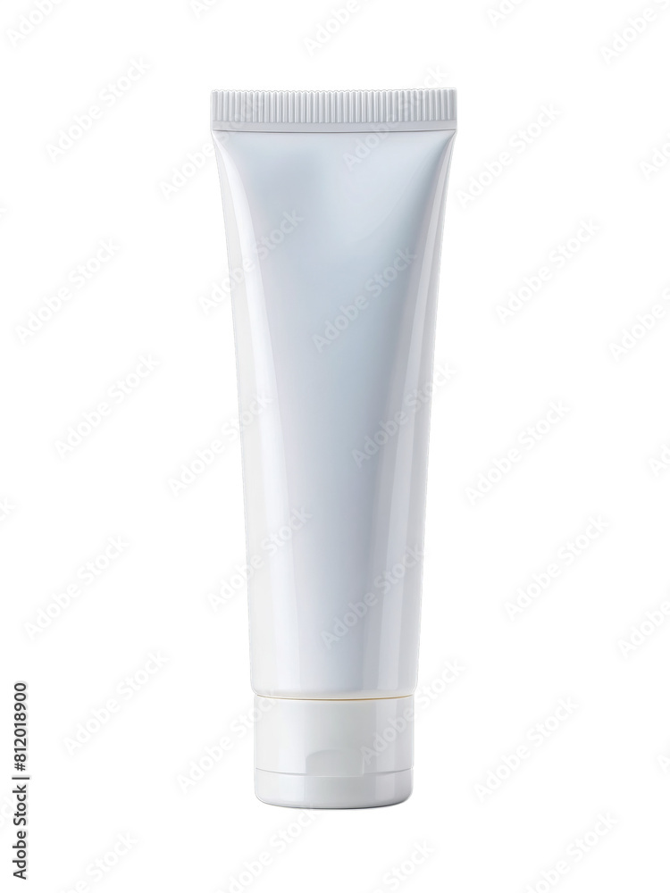 White Cosmetic Tube clean mockup, isolated on white transparent background White Cosmetic Tube clean mockup, isolated on white transparent background