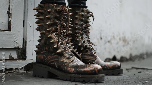 boots with iron spikes 