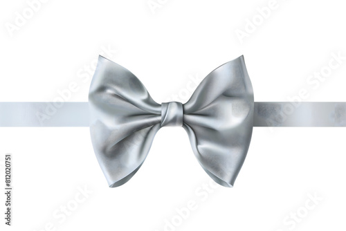 silver ribbon bow, transparent
