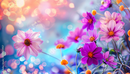 colorful flowers one