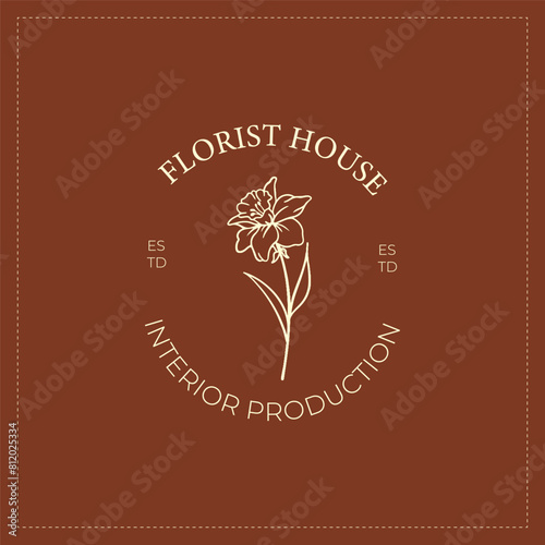 Vintage Feminime Logo Luxury Company Brand Design