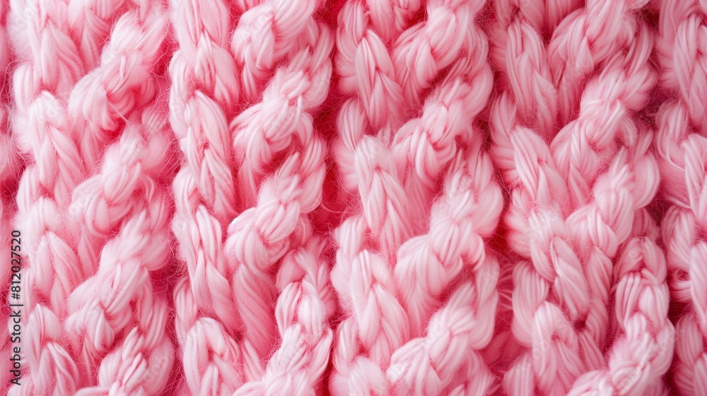 Close-Up of Pink Knitted Wool Texture
Close-Up of Pink Knitted Wool Texture