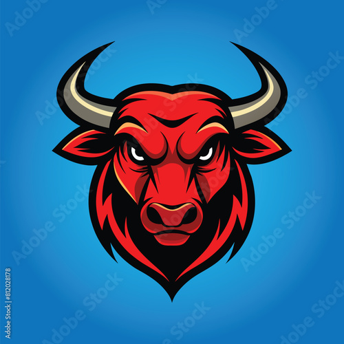 Bull mascot logo design bull vector illustration