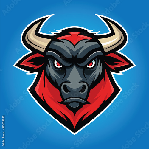 Wallpaper Mural Bull mascot logo design bull vector illustration Torontodigital.ca