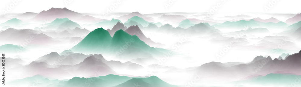 Fototapeta premium landscape with fog