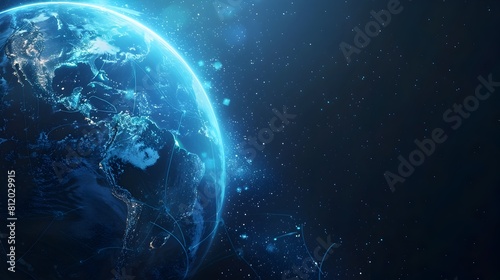 Futuristic Digital Globe:Representing Global Connectivity and Technology Innovation