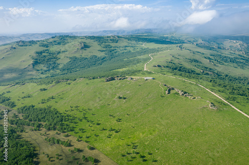 Aerial photography of the Ashatu Stone Forest Scenic Area in Rea Line, Keshiketeng Banner, Chifeng City photo