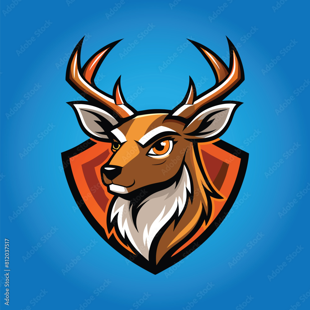 Deer mascot logo design deer vector illustration Deer mascot logo design deer vector illustration