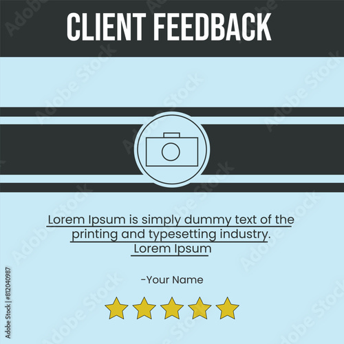 Customer service review template, testimonial posts for social media or website. Product rate feedback. Vector illustration