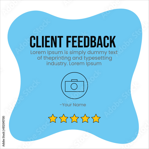 Speech Bubble Quote Template Set, Client testimonial and review social media post template design