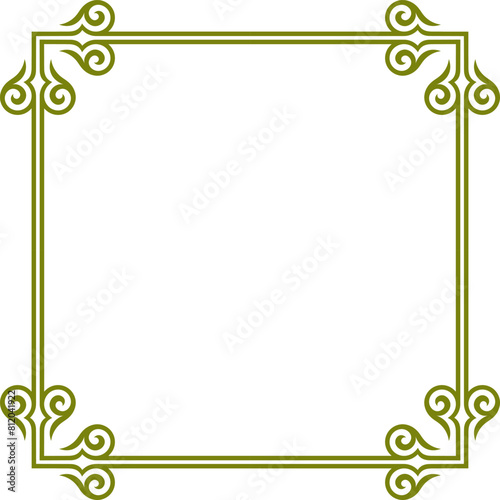 Frames from Kazakh ornaments. Background for cards, inscriptions, headers. Traditional patterns of Kazakhs. Decorative art of nomads. Ancient Turkic ornaments. Customs and traditions of Kazakhstan.