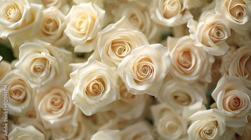 Blooming Elegance  An Exquisite Array of Radiant Roses in Soft Light