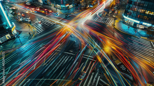 City Symphony: Time-lapse of Vibrant Traffic Trails