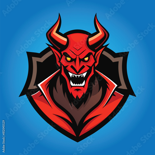 Demon devil mascot logo design