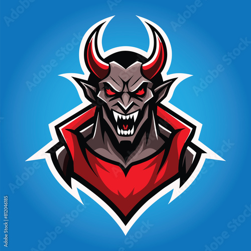 Demon devil mascot logo design