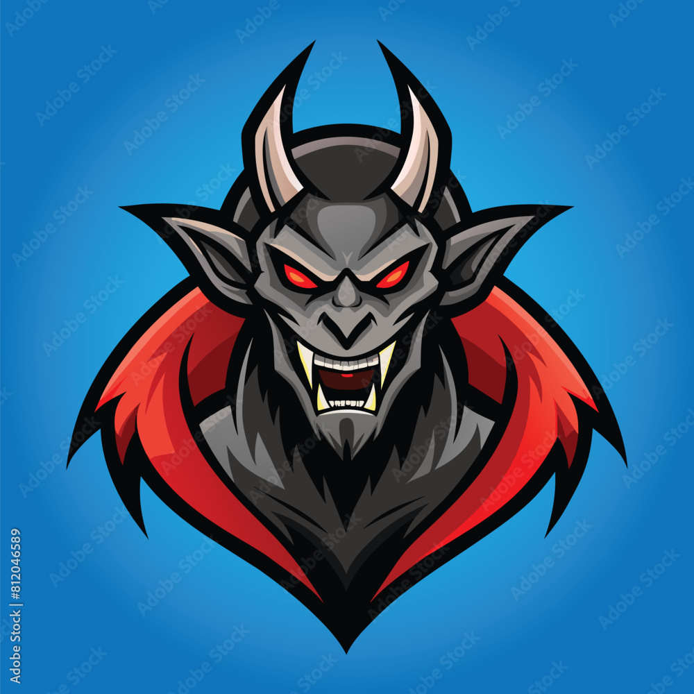 Demon devil mascot logo design Demon devil mascot logo design