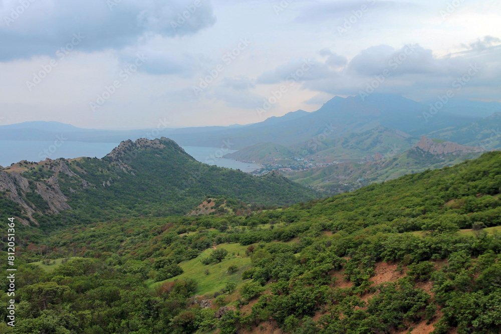 Crimea. Kara-Dag is a unique mountain-volcanic massif.