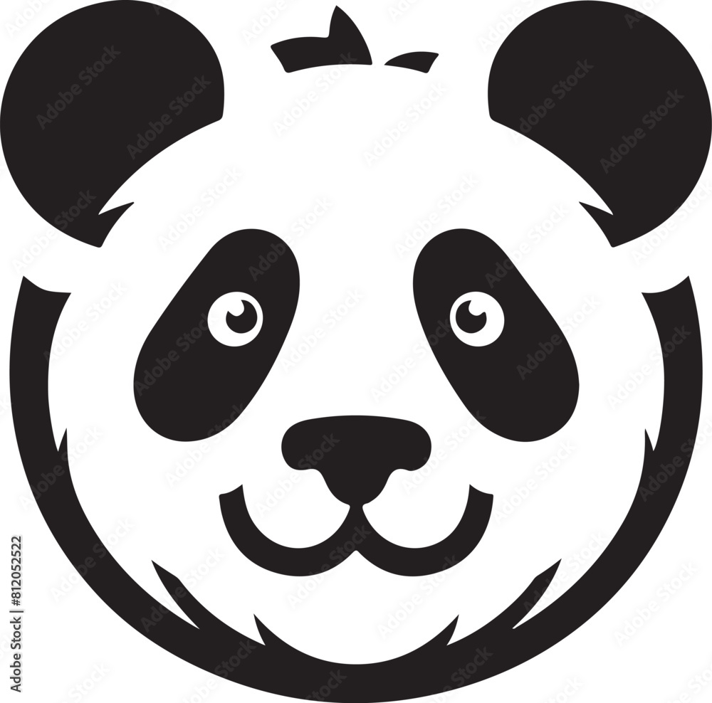 Best Panda Head vector, Silhouette, illustration.
