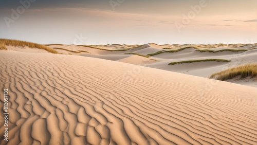 Sand dunes landscape with soft light