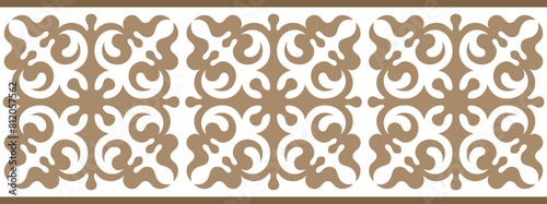 Безымянный-1Strip of plant patterns. Ethno style. Kazakh ornaments. Horizontal patterned design. Traditional patterns of Kazakhs. Ancient Turkic ornaments. Traditions of Kazakhstan. Decorative art of 